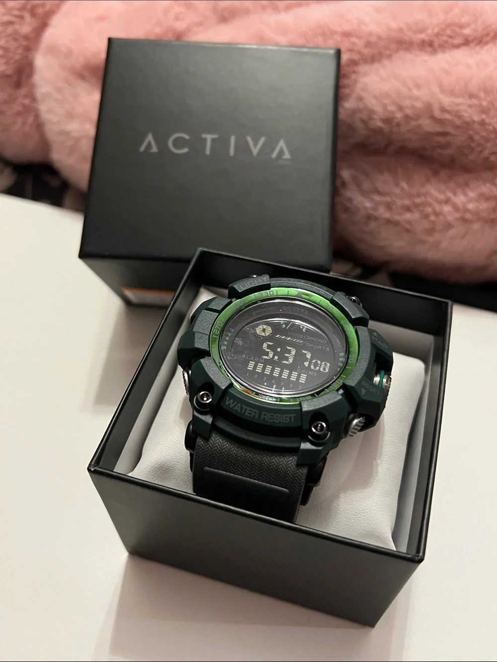 Activa X Invicta ACW8020-014 Men’s Digital Watch 56mm Black Green NWT